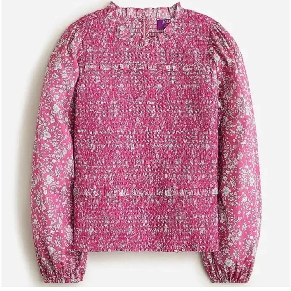 Jcrew long-sleeve ruffleneck top in Liberty Summer‎ Blooms size Small